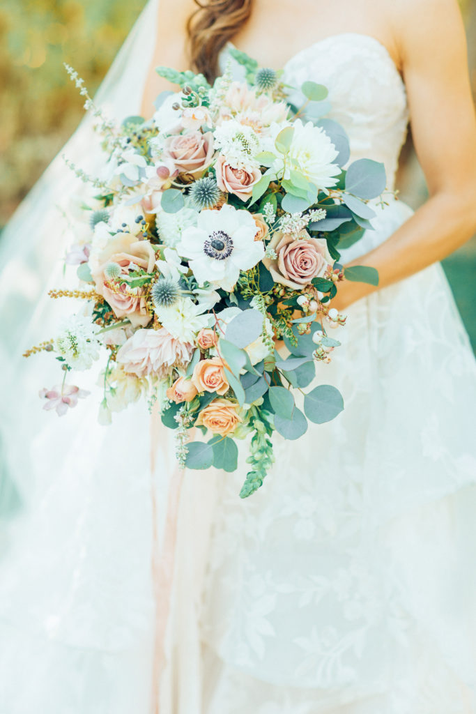 Woman Holding Bouquet in Los Angeles Wedding Photography